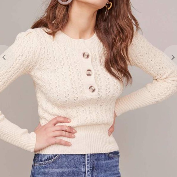 ASTR THE LABEL Aspen Sweater in Cream - Picture 1 of 8